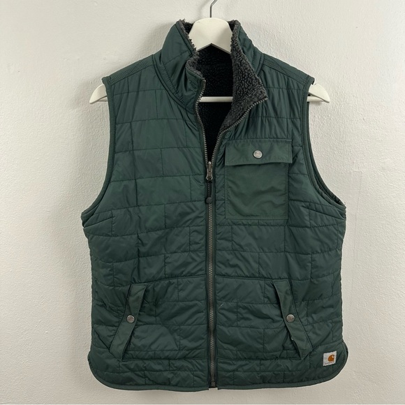 Carhartt Jackets & Blazers - Carhartt Women’s Reversible Flannel Plaid Puffer Vest Size M